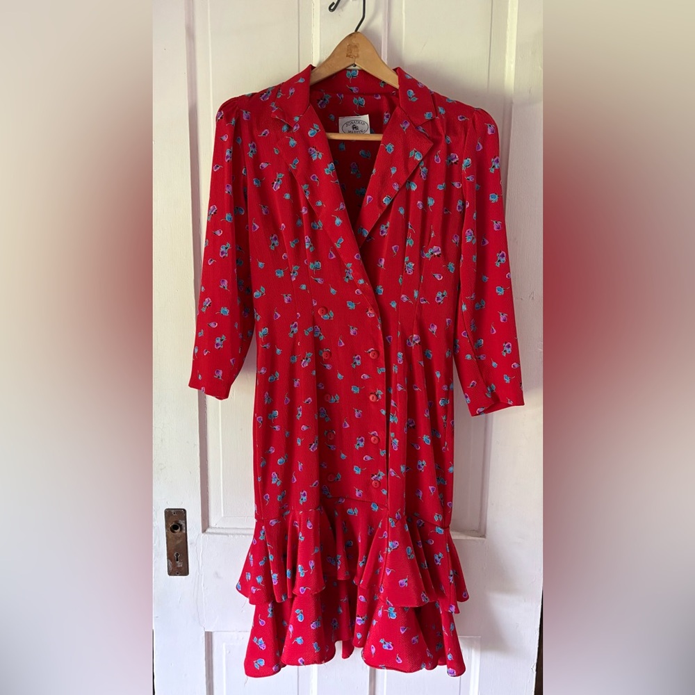 Jonathan Martin Vintage Floral MIDI Dress